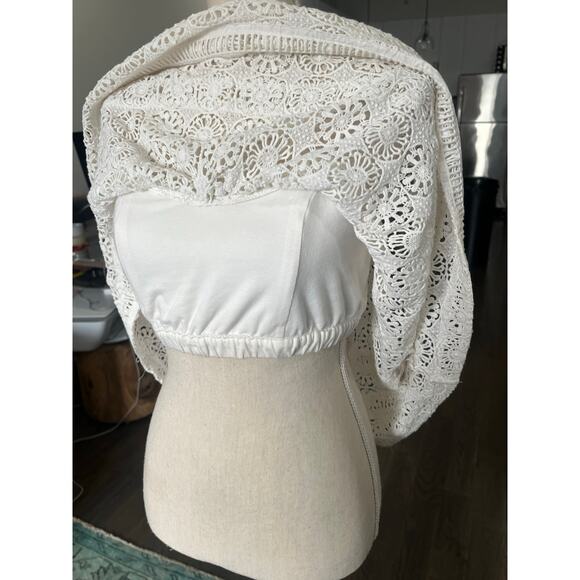 Free People Sydney Lace Ivory Tube Top Boho Festival Babydoll Hippie sz Med $128 - Picture 9 of 16